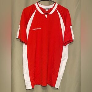 Vintage Red Futbol Jersey Roma DIADORA #5 Adult L Soccer